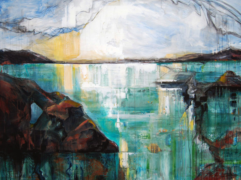 Sea To Sky #7, Acrylic Mixed Media on Canvas, 36x48x1.5 J.Jarville