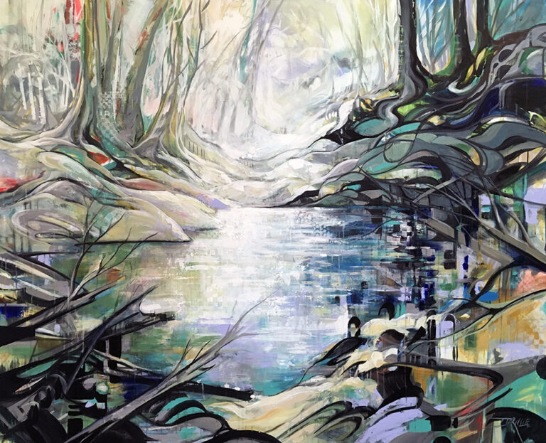 Forgotten Rainforest, Acrylic on Canvas, 60x48x1.5 by J.Jarville