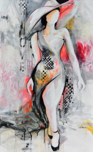 Self Love, Acrylic and Mixed Media on Canvas, 48x30x1.5 by J.Jarville