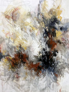 Chardonnay Made Me Do It, Acrylic, Mixed Media, 48x36 by J.Jarville SOLD