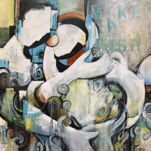 Make A Wish, 36x36, figurative painting by J.Jarville