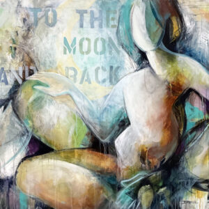 To The Moon And Back, 36x36 painting by J.Jarville
